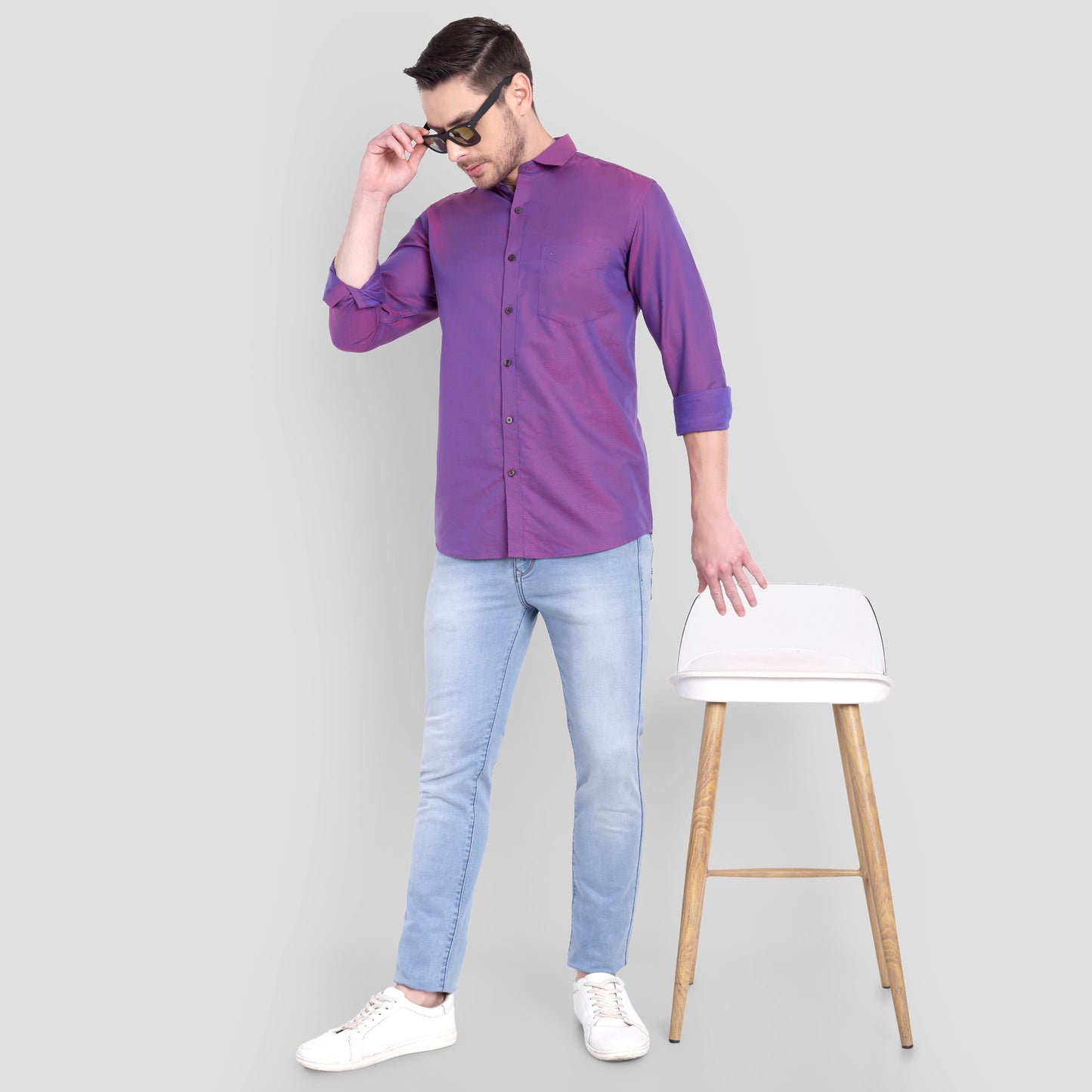 Cotton Filafil Two Tone Shirts