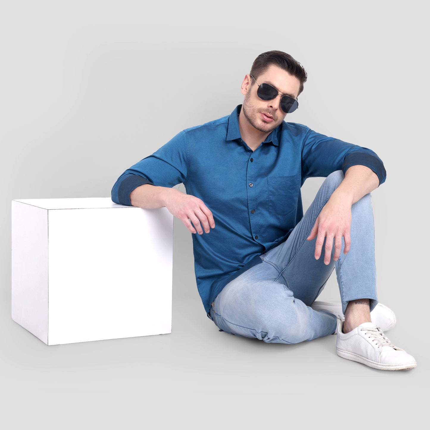 Cotton Filafil Two Tone Shirts