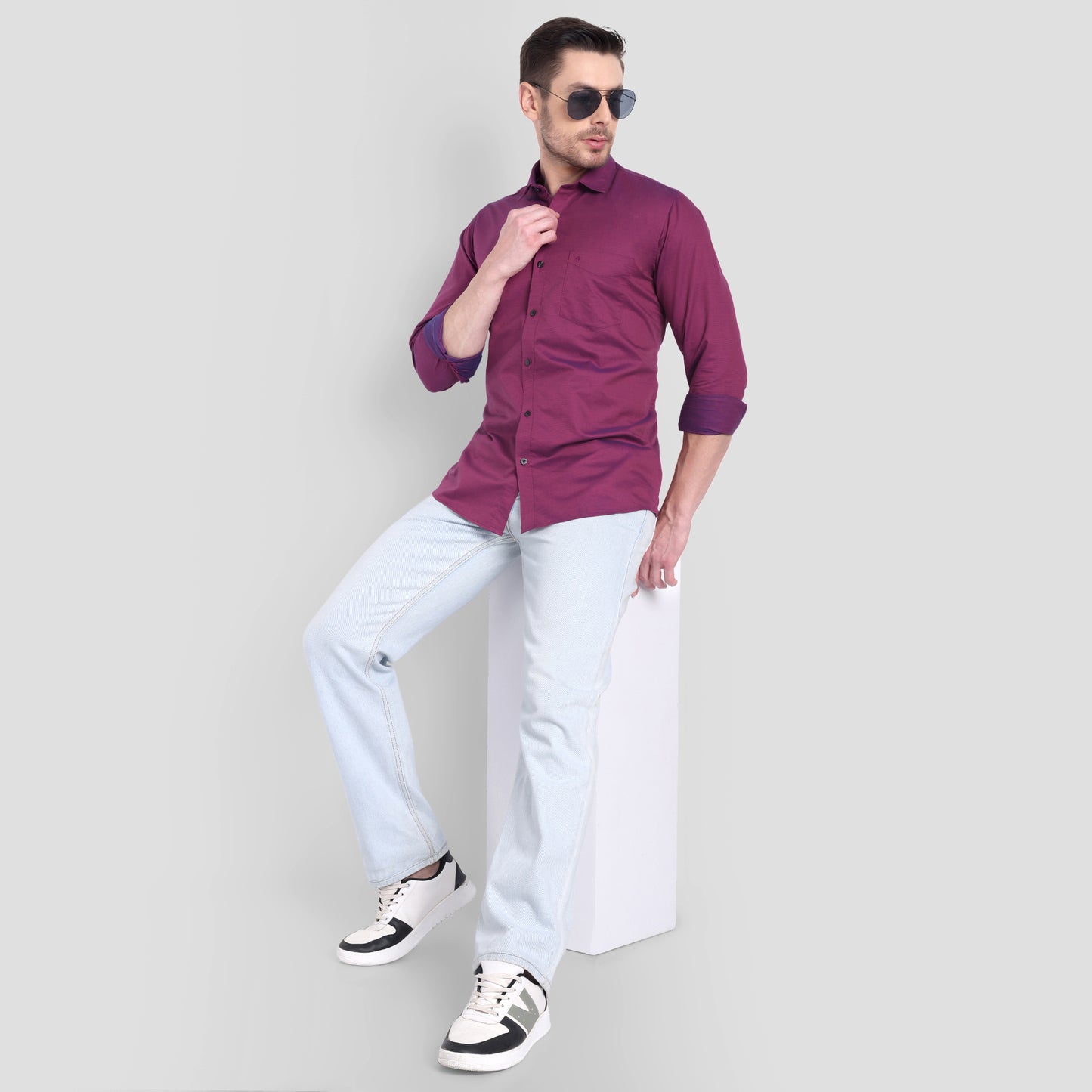 Cotton Filafil Two Tone Shirts