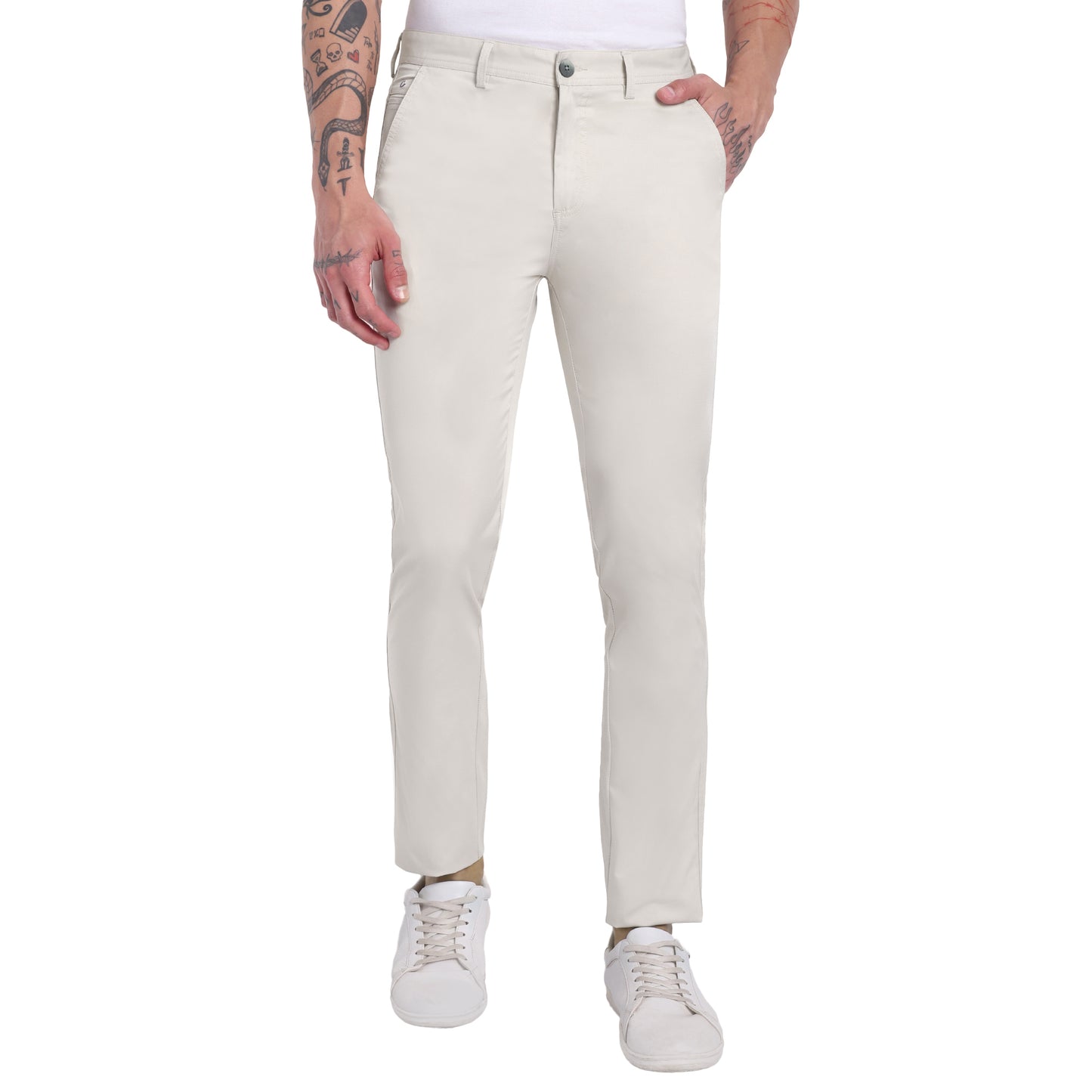 Satin Dobby Lycra Trousers
