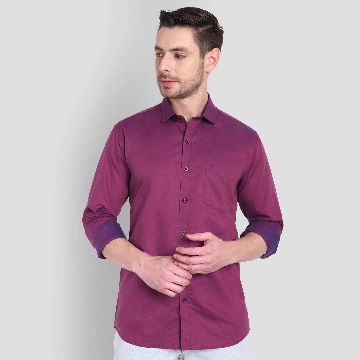 Cotton Filafil Two Tone Shirts