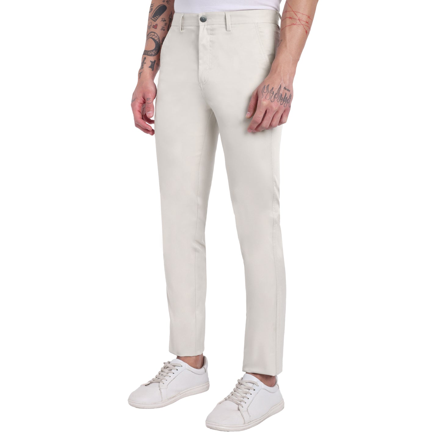 Satin Dobby Lycra Trousers