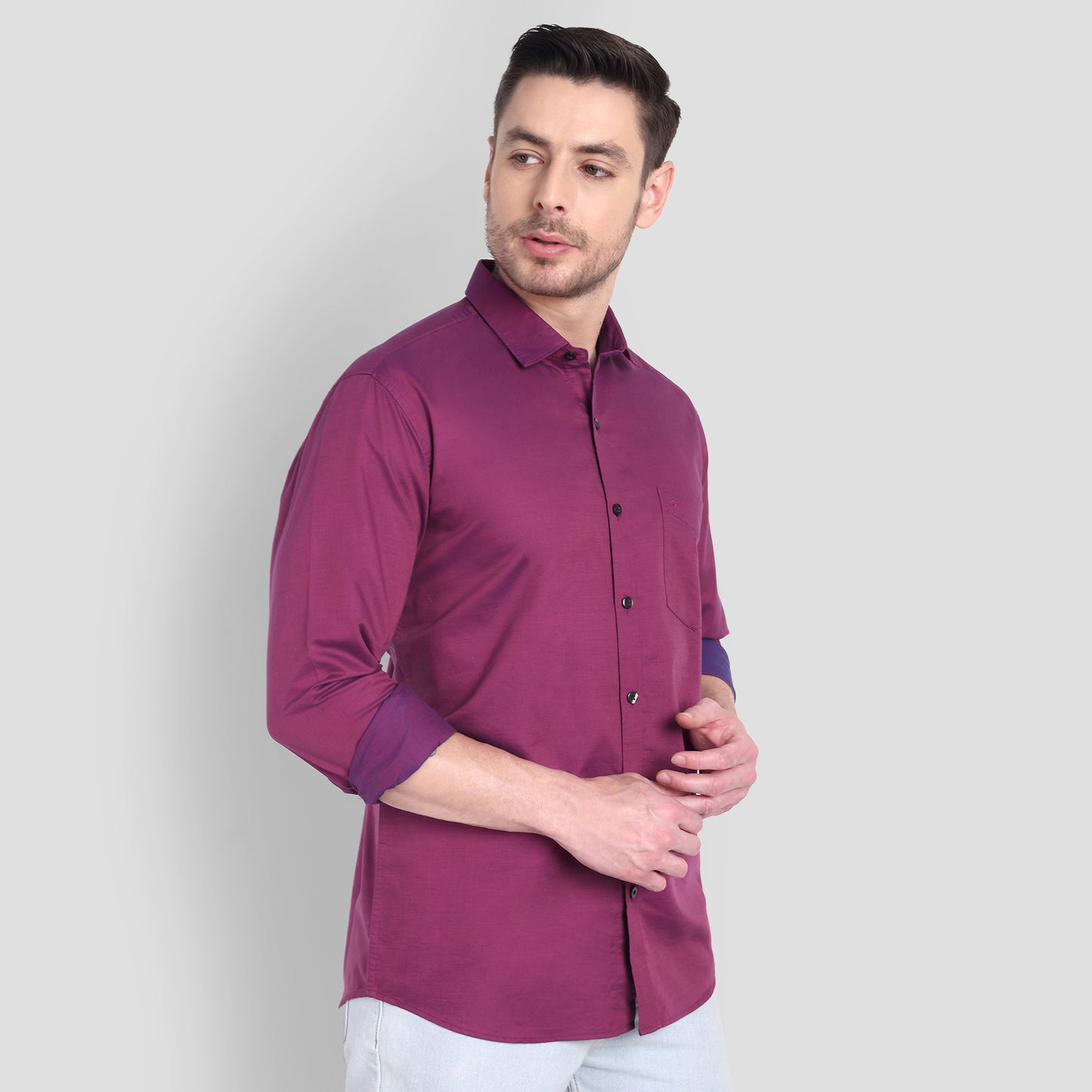 Cotton Filafil Two Tone Shirts