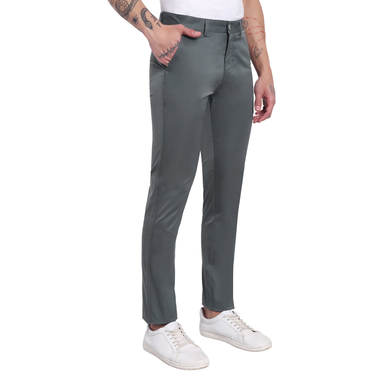 Satin Dobby Trousers